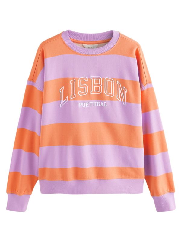 Next Next Sweater majica  narančasta / roza / bijela