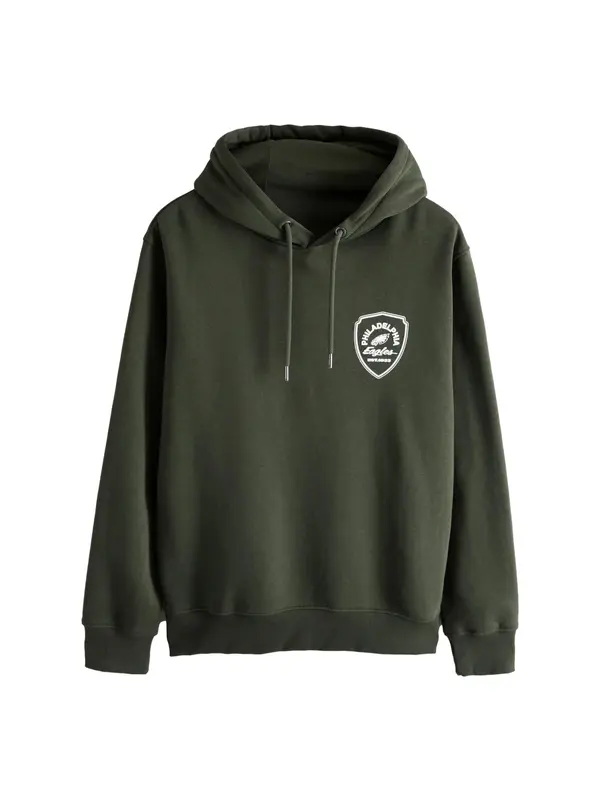 Next Next Sweater majica 'NFL Philadelphia Eagles'  tamno zelena / bijela