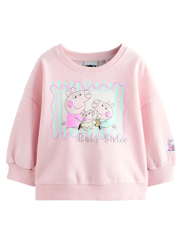 Next Next Sweater majica 'Peppa Pig'  svijetloplava / žuta / roza / svijetloroza