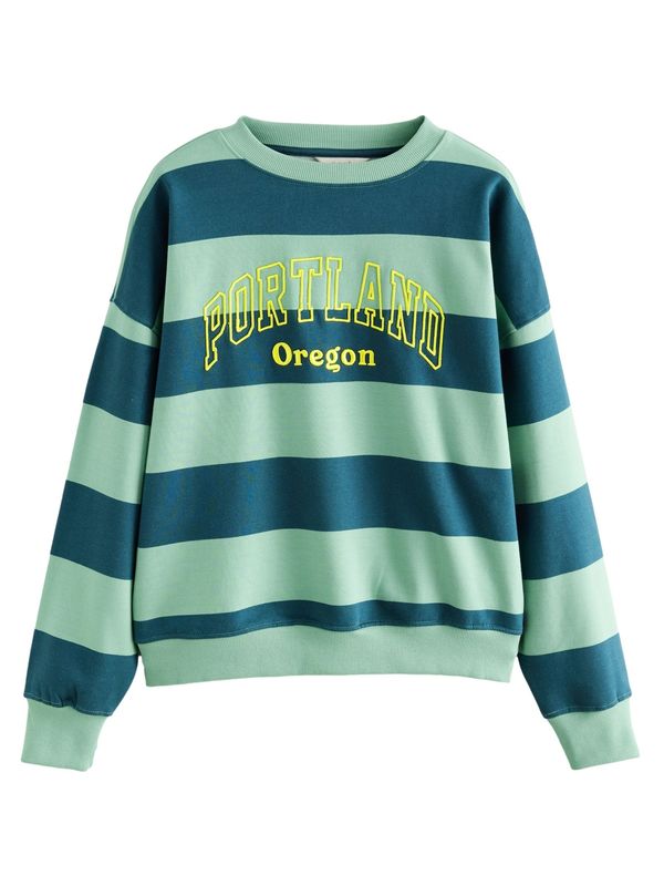 Next Next Sweater majica  petrol / menta