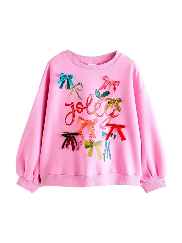 Next Next Sweater majica  plava / šafran / roza / crvena