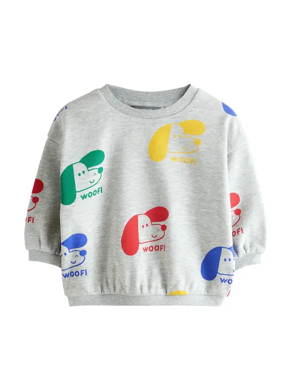 Next Next Sweater majica  plava / žuta / siva / crvena
