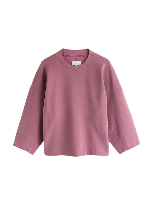Next Next Sweater majica  prljavo roza