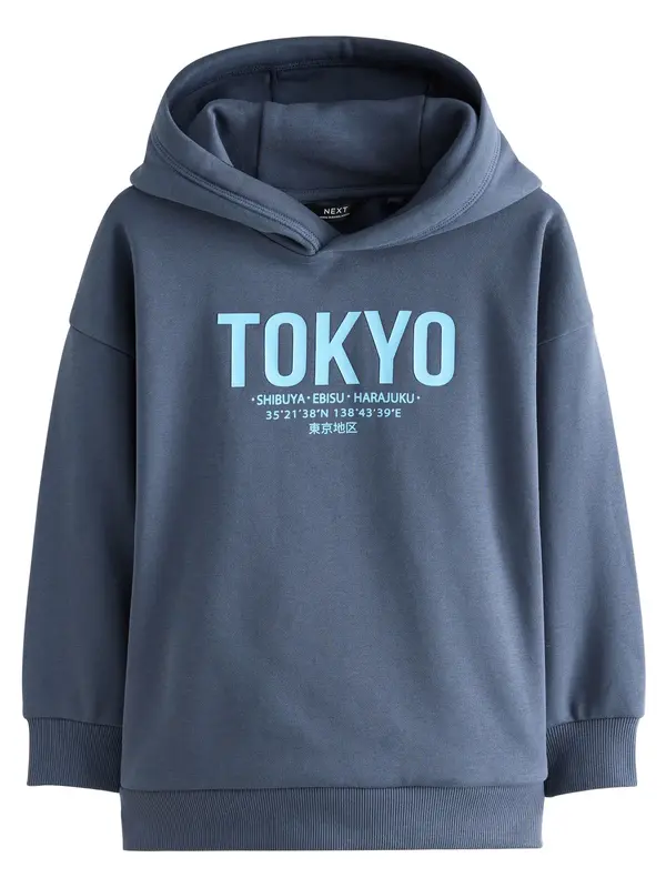 Next Next Sweater majica  safirno plava / neonsko plava