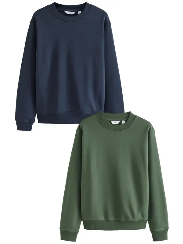 Next Next Sweater majica  safirno plava / žad
