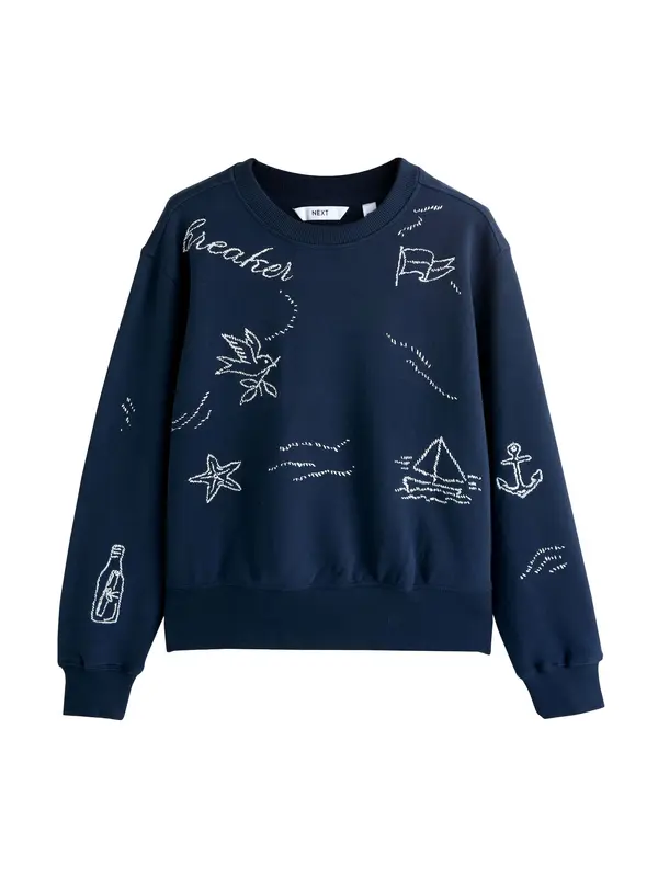 Next Next Sweater majica 'Sea'  mornarsko plava