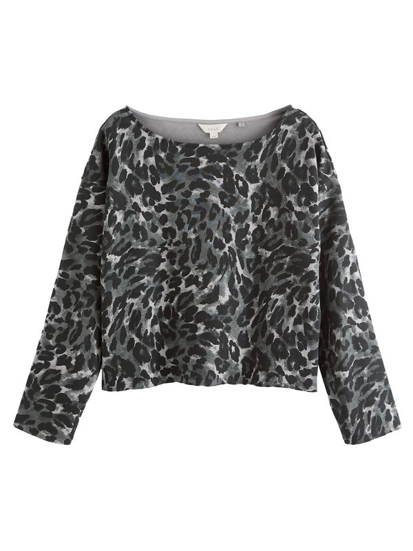 Next Next Sweater majica  siva / crna / prljavo bijela