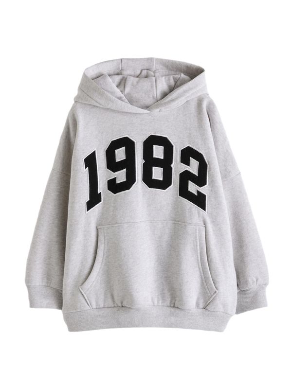 Next Next Sweater majica  siva melange / crna