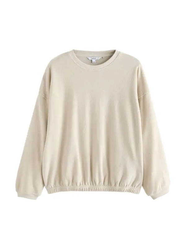 Next Next Sweater majica  sivkasto bež