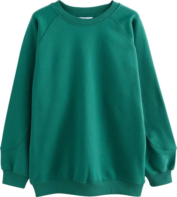 Next Next Sweater majica  smaragdno zelena