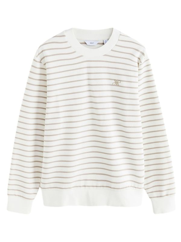 Next Next Sweater majica  smeđa / bijela