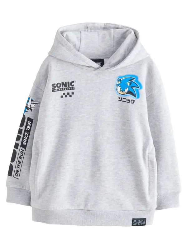 Next Next Sweater majica 'Sonic'  plava / siva melange / crna / bijela