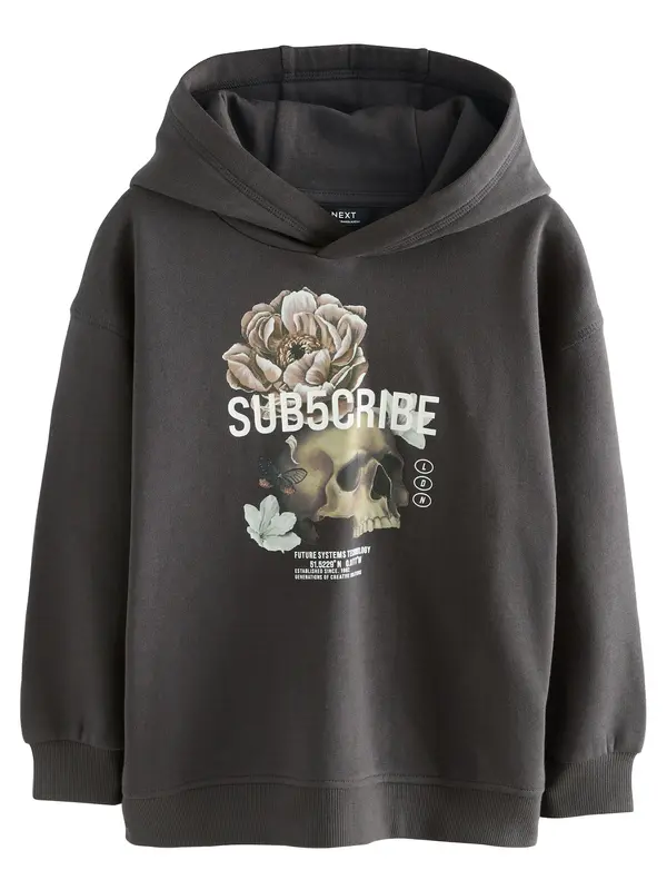 Next Next Sweater majica 'Subscribe'  taupe siva / antracit siva / pastelno zelena / prljavo bijela
