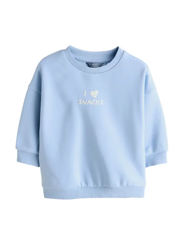 Next Next Sweater majica  svijetloplava / bijela