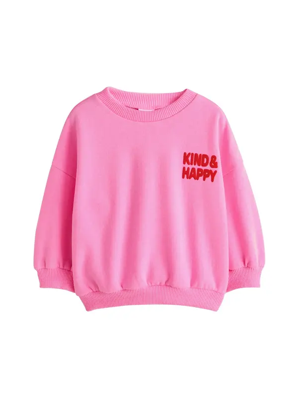 Next Next Sweater majica  svijetloroza / crvena