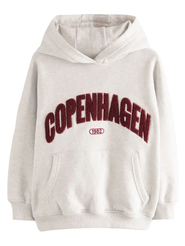 Next Next Sweater majica  svijetlosiva / bordo