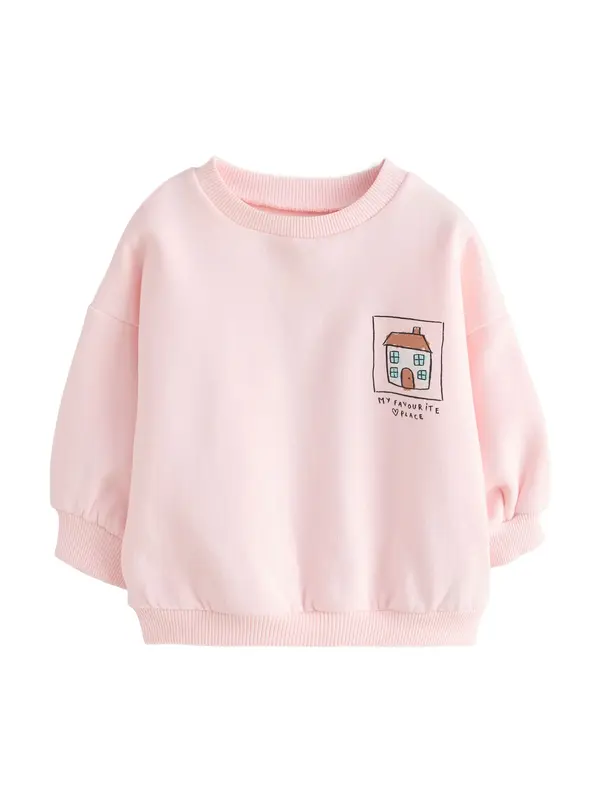 Next Next Sweater majica  svijetlosmeđa / žuta / roza / crna
