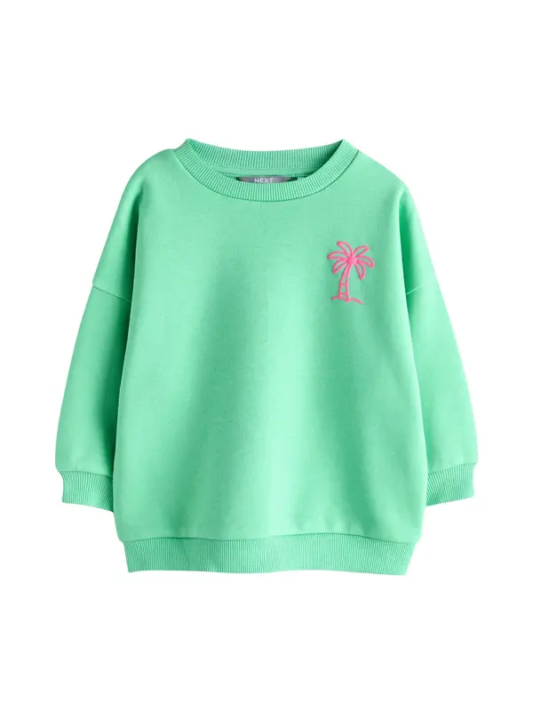 Next Next Sweater majica  svijetlozelena / roza