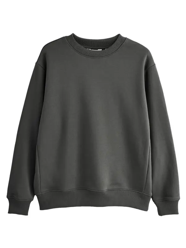 Next Next Sweater majica  tamo siva