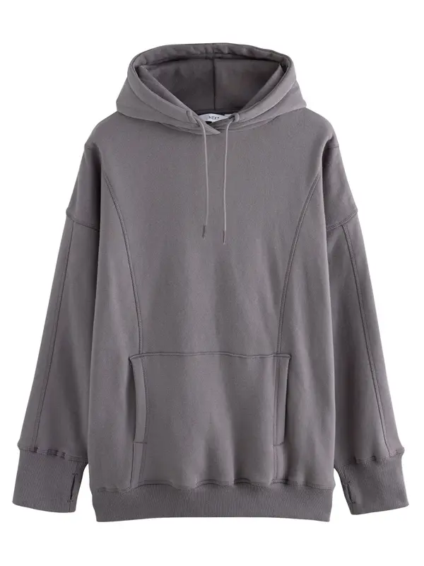 Next Next Sweater majica  tamo siva