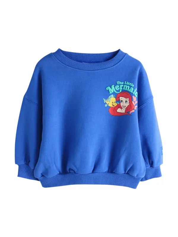 Next Next Sweater majica 'The Little Mermaid'  plava / akvamarin / žuta / crvena