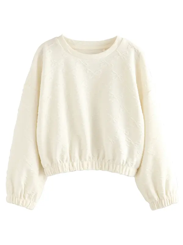 Next Next Sweater majica  vuneno bijela