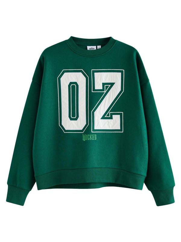 Next Next Sweater majica  zelena / bijela