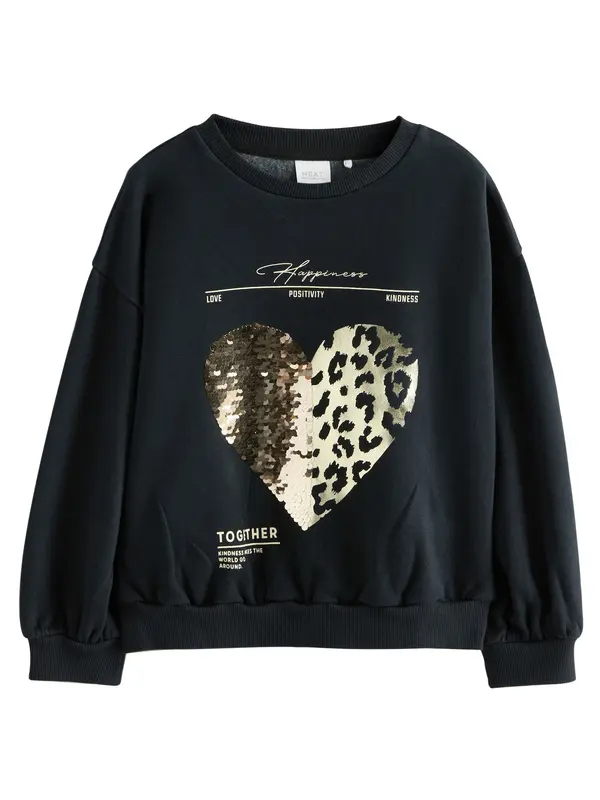 Next Next Sweater majica  zlatna / crna