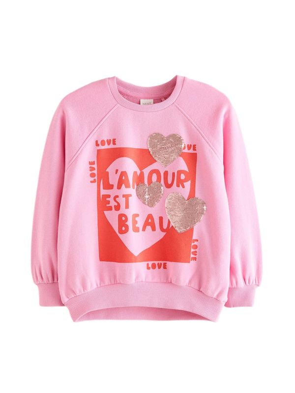 Next Next Sweater majica  zlatna / roza / crvena