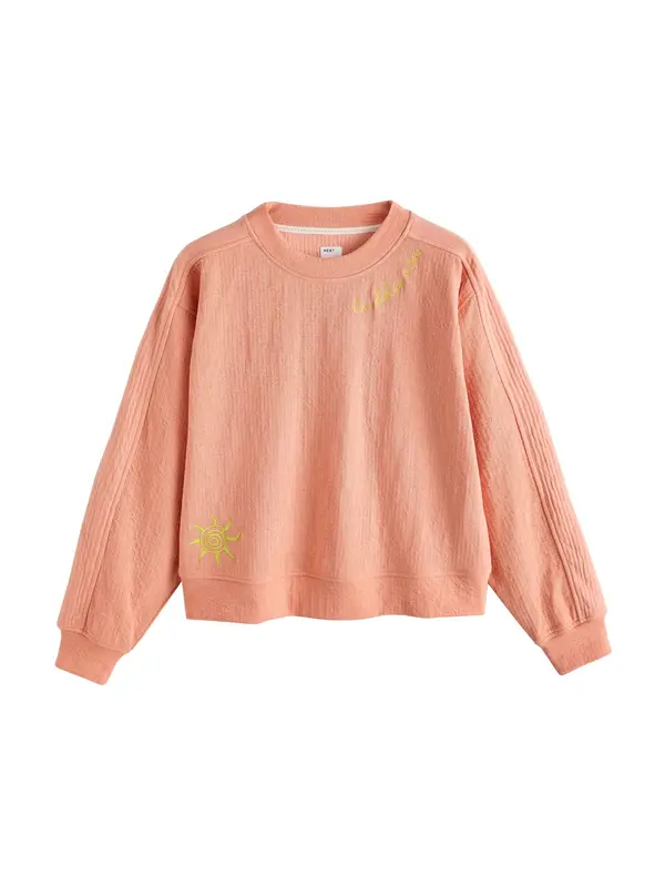 Next Next Sweater majica  žuta / puder roza