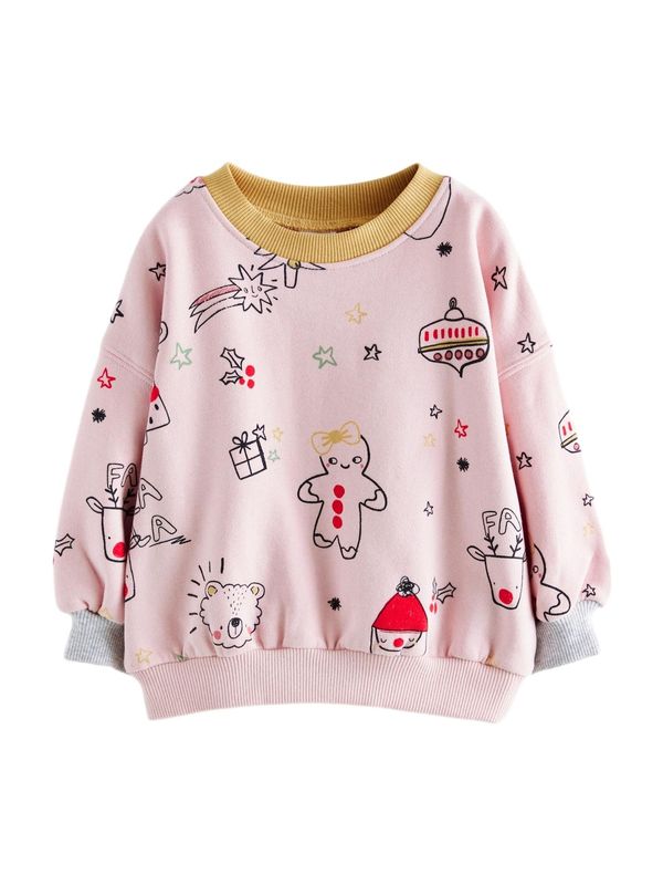 Next Next Sweater majica  žuta / roza / crvena / crna