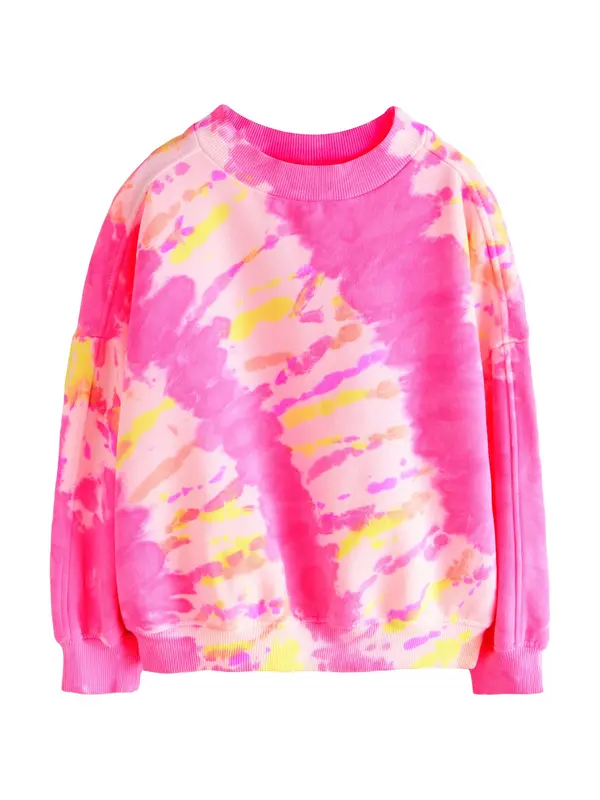 Next Next Sweater majica  žuta / roza / rosé / svijetloroza