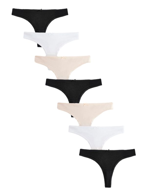 Next Next Tanga gaćice  bež / crna / bijela