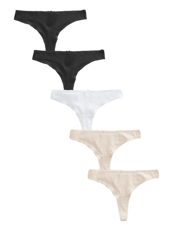 Next Next Tanga gaćice  bež / crna / bijela