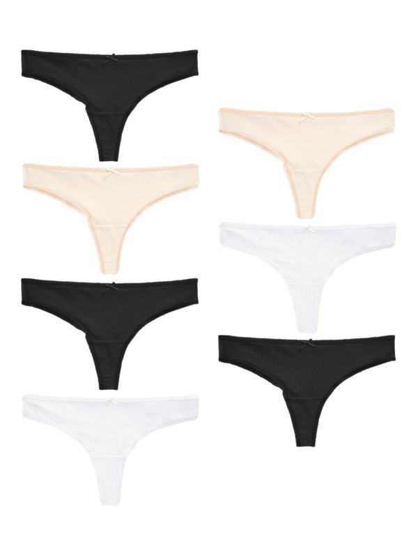 Next Next Tanga gaćice  boja pijeska / crna / bijela