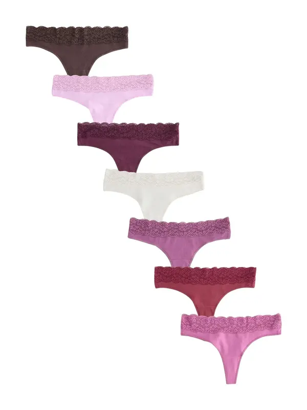 Next Next Tanga gaćice  boja pijeska / lila / ljubičasta / malina / prljavo roza / bordo