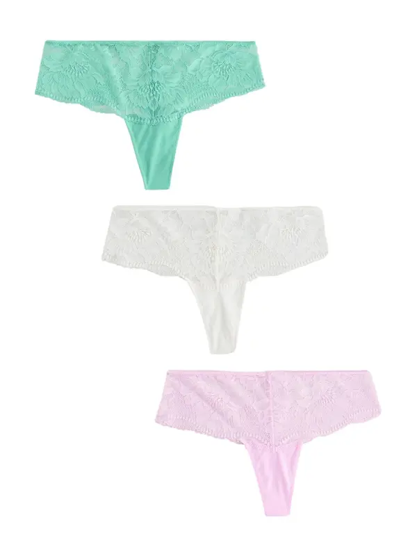 Next Next Tanga gaćice  boja pijeska / menta / roza