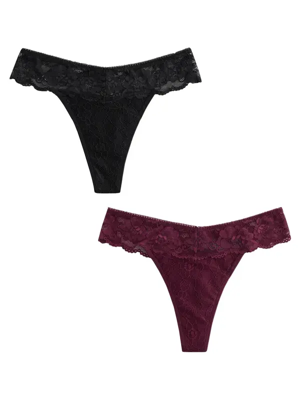 Next Next Tanga gaćice  burgund / crna