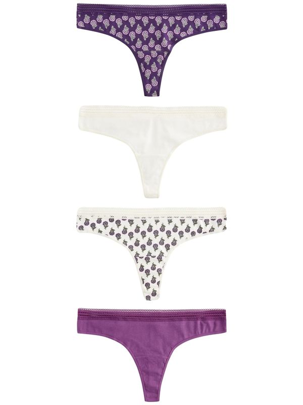 Next Next Tanga gaćice  ljubičasta / bijela