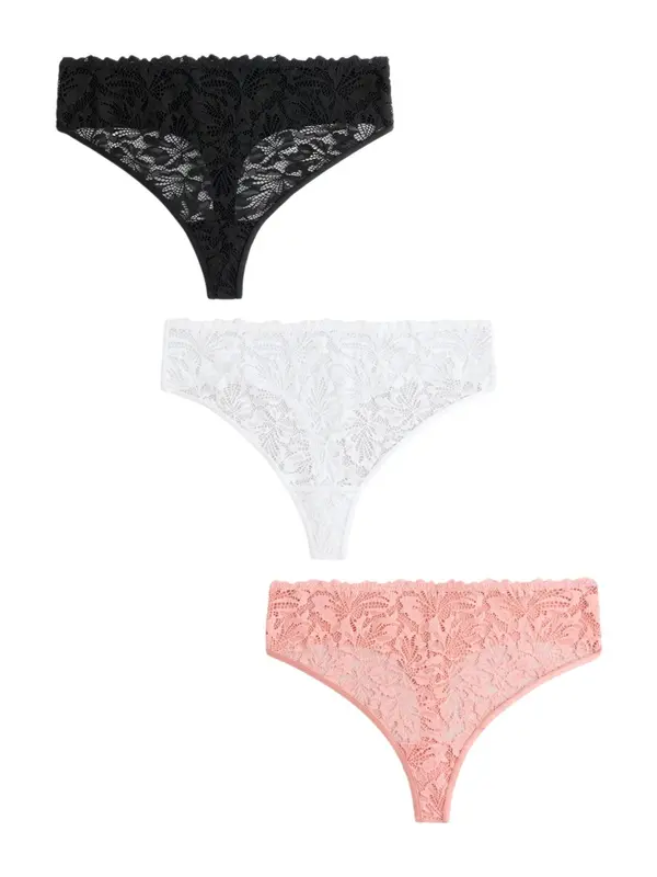 Next Next Tanga gaćice  losos / crna / bijela