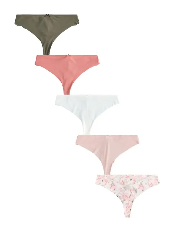 Next Next Tanga gaćice  nude / maslinasta / prljavo roza / bijela