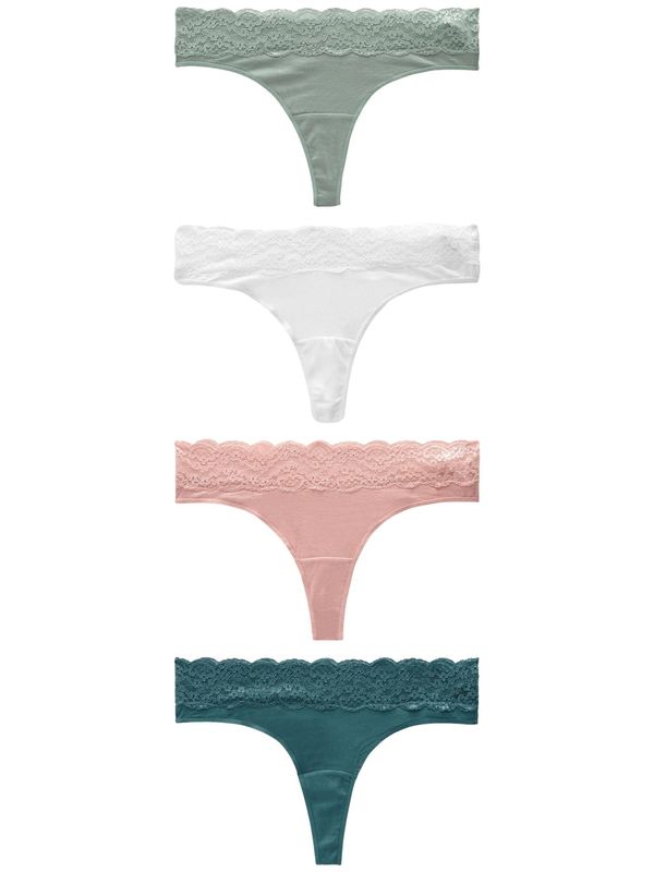 Next Next Tanga gaćice  nude / pastelno zelena / tamno zelena / bijela