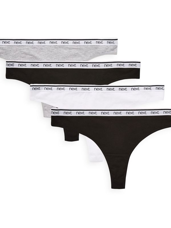 Next Next Tanga gaćice  siva / crna / bijela