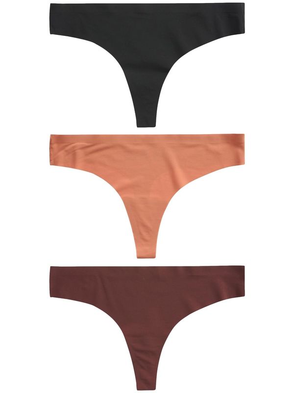 Next Next Tanga gaćice  smeđa / tamno narančasta / crna