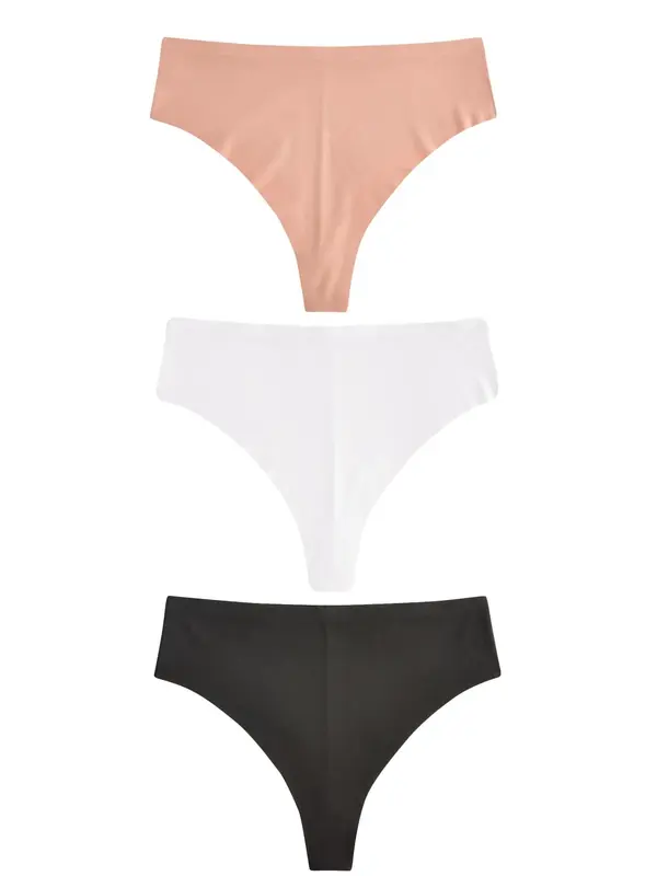 Next Next Tanga gaćice  svijetlosmeđa / crna / bijela