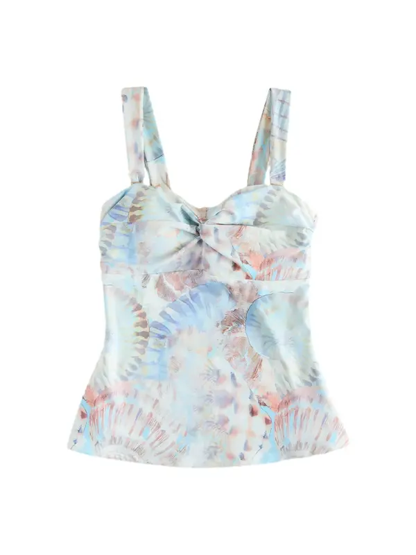 Next Next Tankini top  azur / svijetloplava / breskva / hrđavo crvena