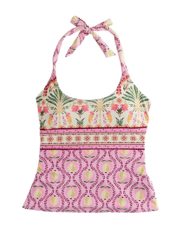 Next Next Tankini top  bež / zelena / narančasta / roza