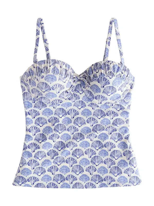 Next Next Tankini top  boja pijeska / plava / tamno plava