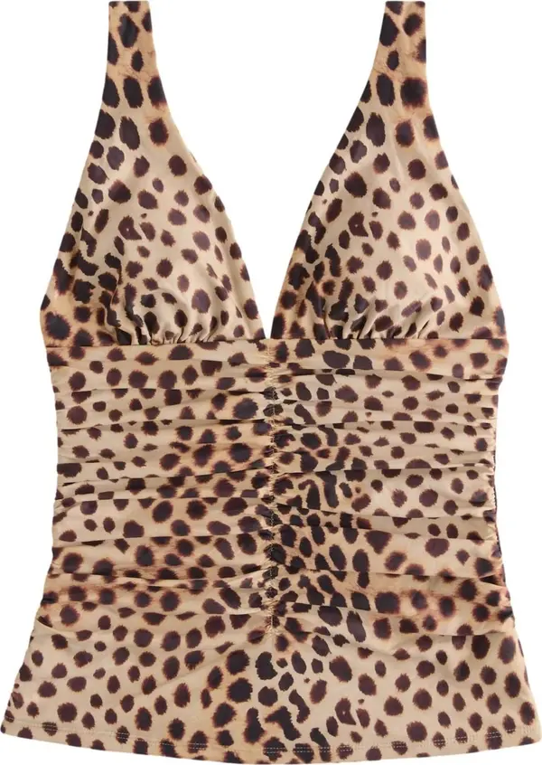 Next Next Tankini top  smeđa / svijetlosmeđa / crna