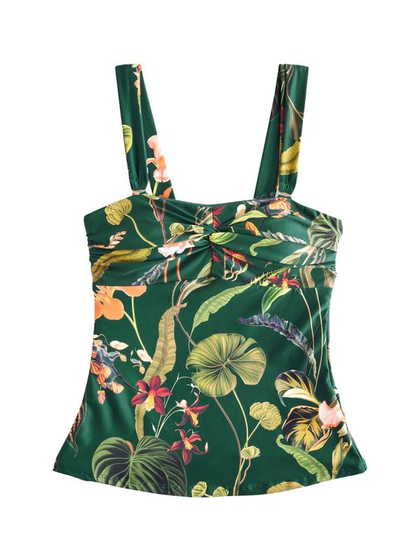 Next Next Tankini top  zelena / kaki / tamno zelena / narančasta